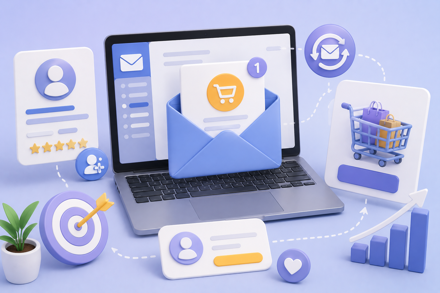 Email и CRM для интернет-магазина: автоматические письма, возврат покупателей, брошенные корзины, клиентская база, повторные продажи и рост выручки.